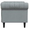 vidaXL Chesterfield-Sessel Hellgrau Stoff