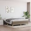 vidaXL Boxspringbett mit Matratze Taupe 160x200 cm Stoff