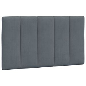 vidaXL Kopfteil-Kissen "Hanko" Dunkelgrau 90 cm Samt