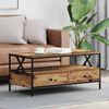 vidaXL Couchtisch with Drawer Altholz 100 x 51 x 45 cm Holzwerkstoff