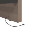 vidaXL Tagesbett mit Matratze USB Taupe Stoff 90x200 cm
