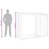 vidaXL Garten Brennholzlager Braun 245x98x159 cm Verzinkter Stahl