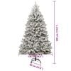 vidaXL K&uuml;nstlicher Weihnachtsbaum Gr&uuml;n und Wei&szlig; 300 cm PVC und Metall