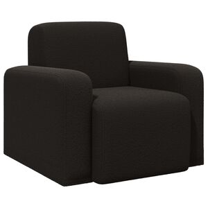 vidaXL Sessel Schwarz Boucl&eacute;