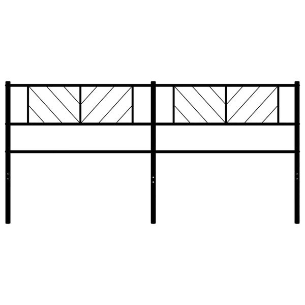 vidaXL Ersatz-Kopfteil Metall Schwarz 193 cm