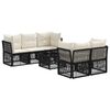vidaXL Gartensofa-set 6 stk. Schwarz 55 x 55 x 37 cm Poly-Rattan