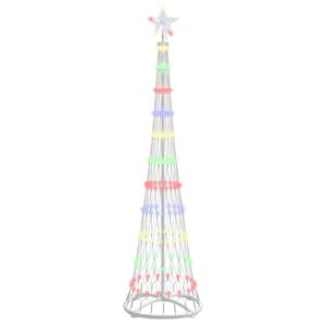 vidaXL LED-Weihnachtsbaum Mehrfarbig 190 cm Metall