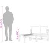 vidaXL 2-tlg. Garten-Lounge-Set mit Kissen Cremeweiß Akazienholz