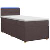 vidaXL Boxspringbett mit Matratze Dunkelbraun 80 x 200 cm Stoff