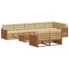 vidaXL Outdoor-Sofagarnitur mit Kissen 9 pcs Natur und Beige