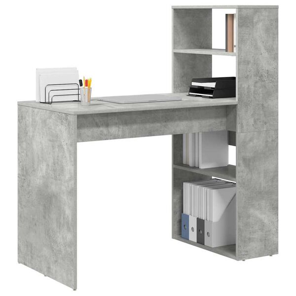 vidaXL Schreibtisch Beton Grau 113 x 54 x 120 cm Holzwerkstoff