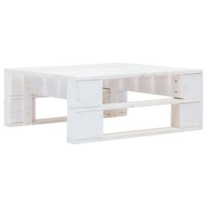 vidaXL Outdoor-Ottomane Paletten Holz Wei&szlig;