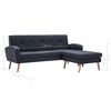 vidaXL Sofa in L-Form Stoffbezug 186 x 136 x 79 cm Dunkelgrau