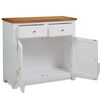 vidaXL Sideboard 90x33,5x83 cm Massivholz Eiche