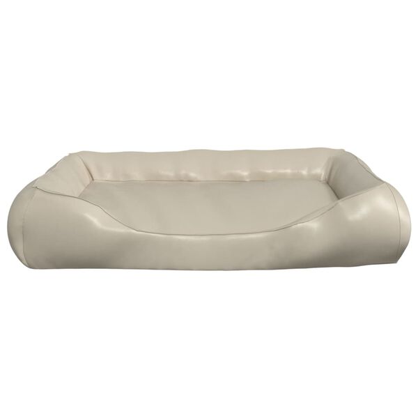 vidaXL Hundebett Beige 80x68x23 cm Kunstleder