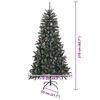 vidaXL K&uuml;nstlicher Weihnachtsbaum Gr&uuml;n 210 cm PVC, Plastik und Stahl