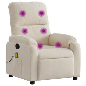 vidaXL Massagesessel Beige Mikrofasergewebe