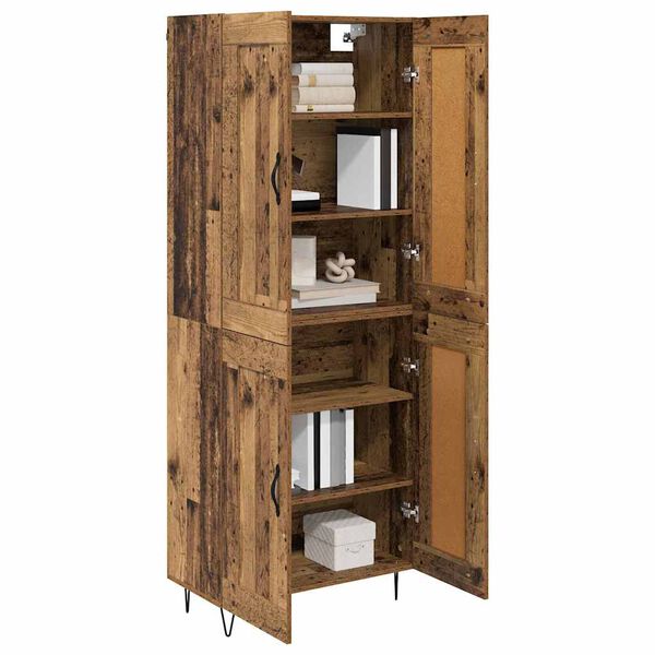 vidaXL Highboard Altholz 69,5 x 34 x 180 cm Holzwerkstoff