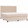 vidaXL Boxspringbett Matratze Cappuccino-Braun 180x200 cm Kunstleder