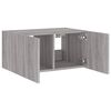 vidaXL TV-Wandschrank mit LED-Leuchten Grau Sonoma 60x35x31 cm