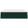 vidaXL Ottoman-Bett mit Matratzen Dunkelgr&uuml;n 180x200 cm Samt