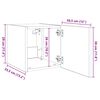 vidaXL TV-Wandschrank mit LED-Leuchten Grau Sonoma 30,5x35x30 cm