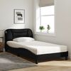 vidaXL Bett mit Matratze "Hvar" Schwarz 100x200 cm Stoff