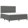 vidaXL Boxspringbett mit Matratze Dunkelgrau 180 x 200 cm Stoff