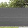 vidaXL Gartenzaun Doppelseitig Grau 1,8x5 m PVC