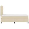vidaXL Boxspringbett mit Matratze mit LED Creme 80 x 200 cm Stoff