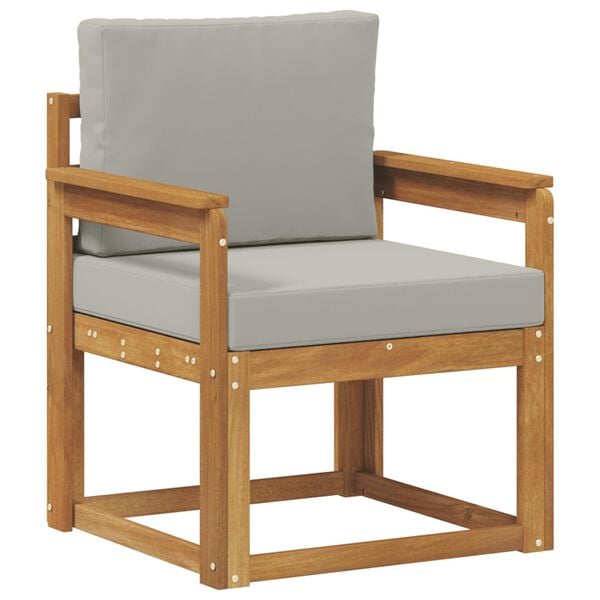 vidaXL Outdoor-Sofa Massives Akazienholz und Polyester