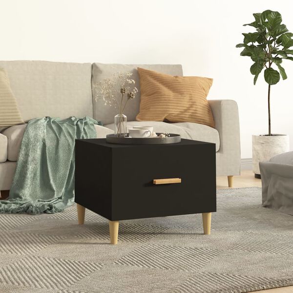 vidaXL Couchtische 2 Stk. Schwarz 50x50x40 cm Holzwerkstoff