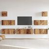 vidaXL 7-tlg. TV-Schrank-Set Wandmontage Altholz-Optik Holzwerkstoff
