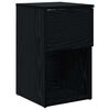 vidaXL Bettschrank Schwarze Eiche 29 x 31,5 x 49 cm Holzwerkstoff