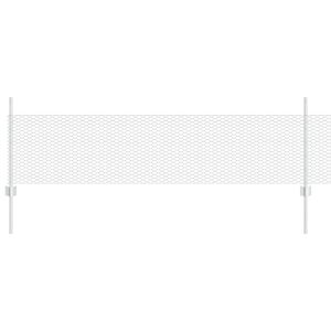 vidaXL Sechseckzaun mit Pfosten 25 x 0,5 m Verzinkter Stahl Silber
