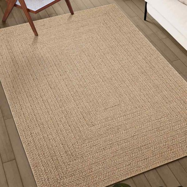 vidaXL Teppich ZIZUR 240x340 cm Jute-Optik Indoor und Outdoor