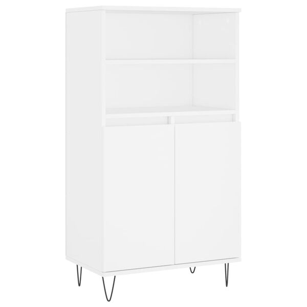 vidaXL Highboard Wei&szlig; 60x36x110 cm Holzwerkstoff