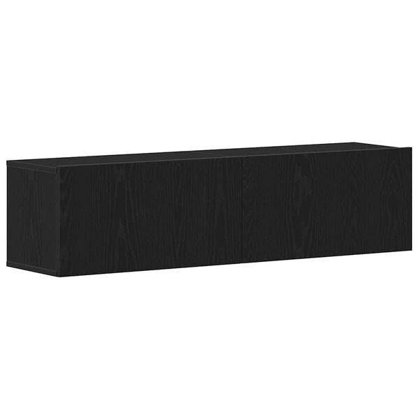 vidaXL TV-Schrank Schwarz Eichen-Optik 120x30x30,5 cm Holzwerkstoff