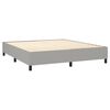 vidaXL Boxspringbett mit Matratze & LED Hellgrau 180x200 cm Stoff