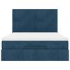 vidaXL Ottoman-Bett mit Matratzen Dunkelblau 140x190 cm Samt