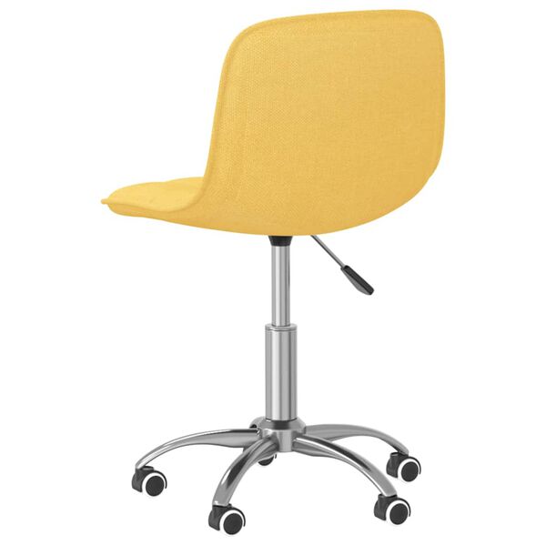 vidaXL B&uuml;rostuhl Drehbar Senfgelb Stoff
