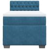 vidaXL Boxspringbett mit Matratze Blau 100x200 cm Samt