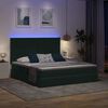 vidaXL Bett mit LED-Lichtleisten Dunkelgr&uuml;n 180 x 200 cm Samt