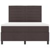 vidaXL Boxspringbett mit Matratze Dunkelbraun 140 x 190 cm Stoff