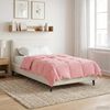 vidaXL Winterbettdecke Gepolstert Rosa 135 x 220 cm Mikrofaser