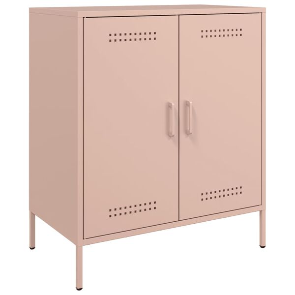 vidaXL Sideboard Rosa 68x39x79 cm Stahl