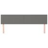 vidaXL Kopfteile 2 Stk. Dunkelgrau 100x5x78/88 cm Stoff