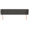 vidaXL Kopfteil mit Ohren Dunkelgrau 163x23x78/88 cm Samt