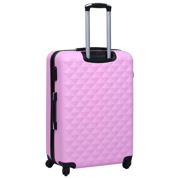 vidaXL Hartschalen-Trolley-Set 3 Stk. Rosa ABS