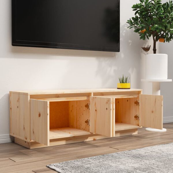 vidaXL TV-Schrank 110x34x40 cm Massivholz Kiefer